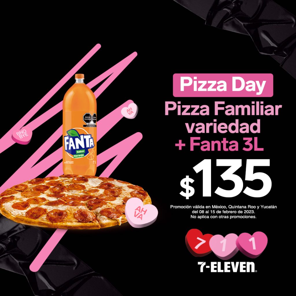 Pizza Day: Pizza Pepperoni + Fanta 3L por $135