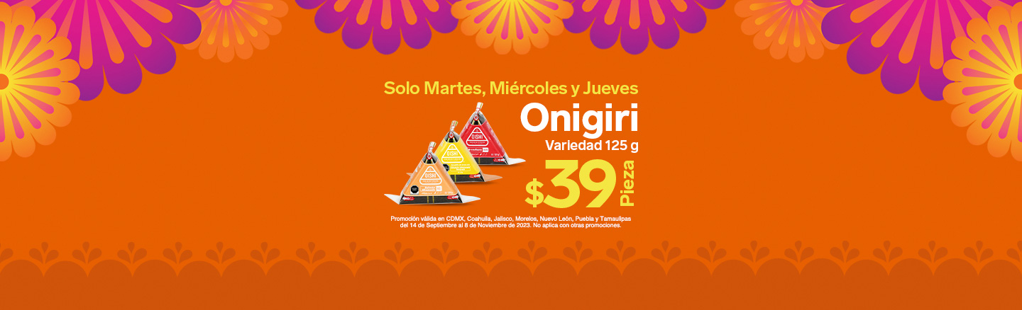 Onigiri OISHI a un súper precio.